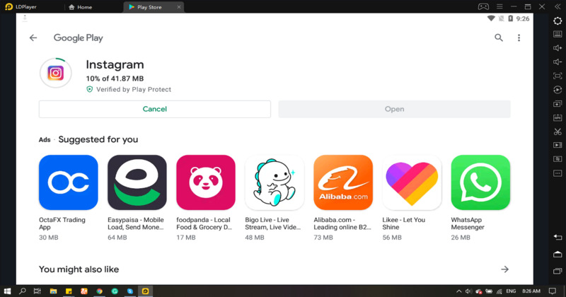 Installer Instagram sur PC et snapper