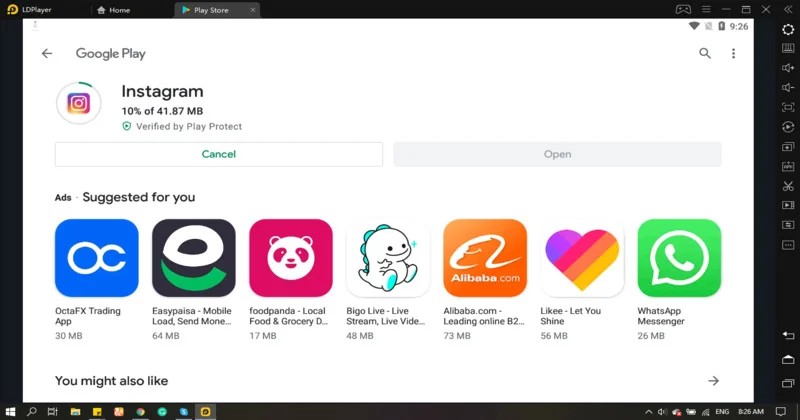 Installer Instagram sur PC et snapper