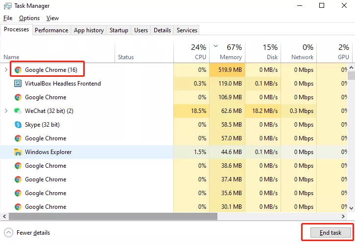 Close Programs with High Ram Consumption